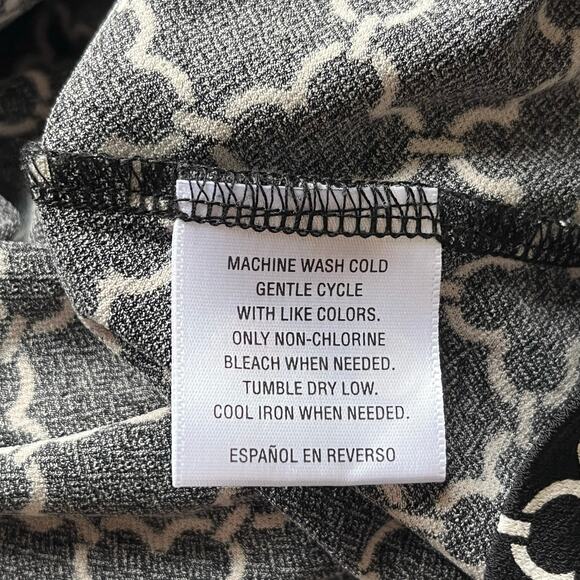 Charter Club Black & White Patterned Tank Top Size 1X - Picture 4 of 9